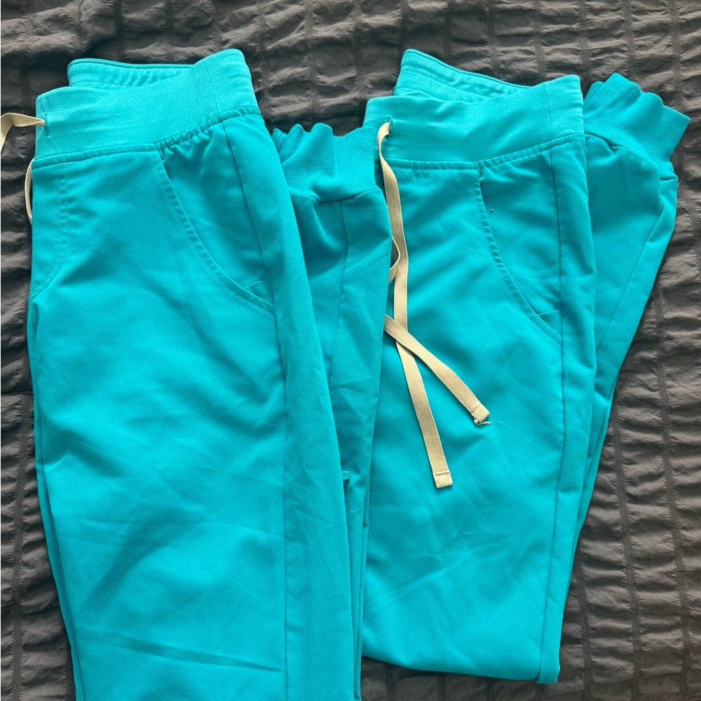 FIGS Teal Drawstring Jogger Pants